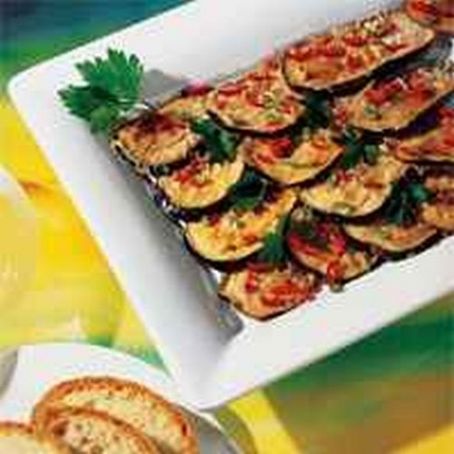 gebratener Auberginensalat