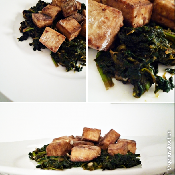 Tofu mit Spinat