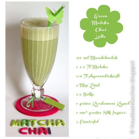 Green Matcha Chai Latte #vegan