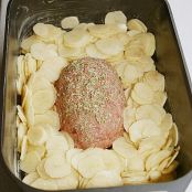 Hackbraten auf Kartoffelgratin