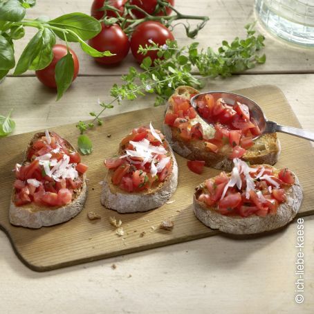 Italienisches Bruschetta mit Tomaten