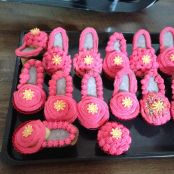 Himbeer Cupcake-Highheels - Schritt 3