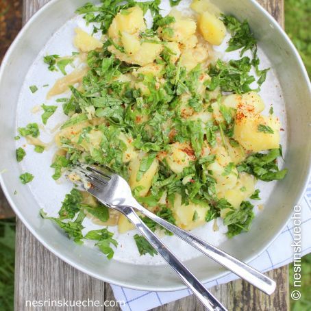 Kartoffelsalat mit Tahini