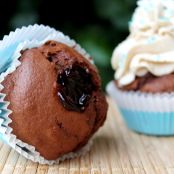 Lebkuchen-Cupcakes mit pflaumiger Füllung und Zimt-Mascarpone-Creme - Schritt 6
