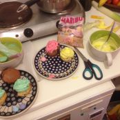 Colourful little Cupcakes mit Schokostückchen - Schritt 1