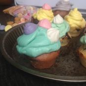 Colourful little Cupcakes mit Schokostückchen - Schritt 7