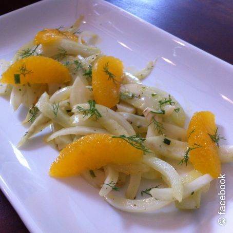 Gedünsteter Fenchelsalat mit Orangenfilets