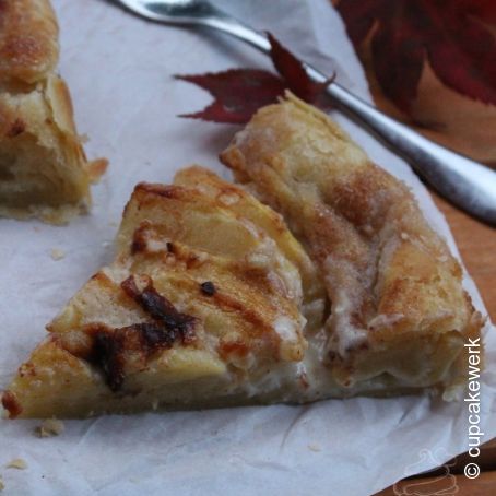 Apfel - Marzipan Tarte mit Mascarponecreme