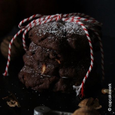 Chocolate - Apple Cookies with Walnut
