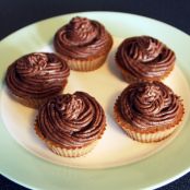 Glutenfreie Orangen-Cupcakes  mit Schokocreme