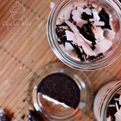 No bake Cheesecake - Kokos - Banana mit Oreos im Glas - Schritt 1