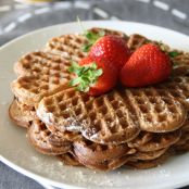 Zuckerfreie Haferflocken-Mixer-Waffeln