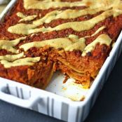 Vegane Lasagne mit Blumenkohl-Bolognese