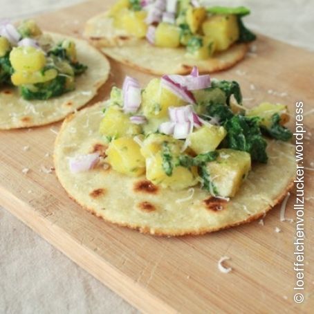 Kartoffel-Tacos mit selbstgemachten Tortillas