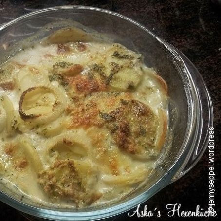 Kartoffelgratin, vegan mit Rosmarin