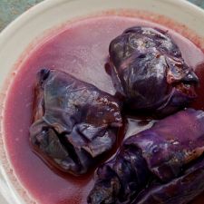 Rotkohl-Rouladen, vegan