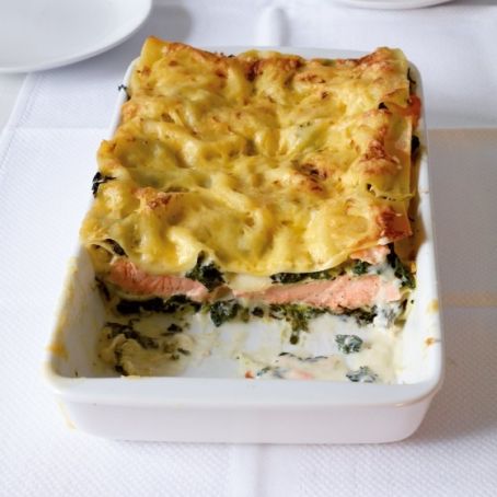 Lachs-Spinat-Lasagne