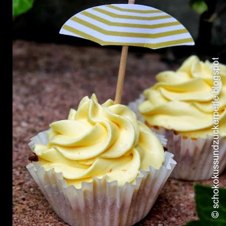 Gelbes Cupcake-Topping