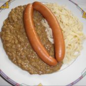 Linsen und Spätzle