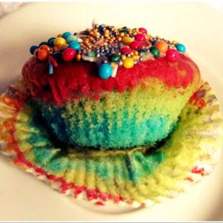 Regenbogen Muffins