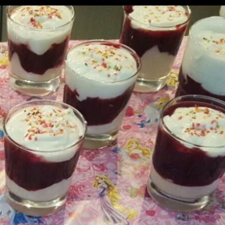 Rote-Grütze-Dessert