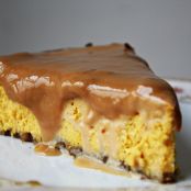 Kürbis Cheesecake mit Dulce de Leche Topping