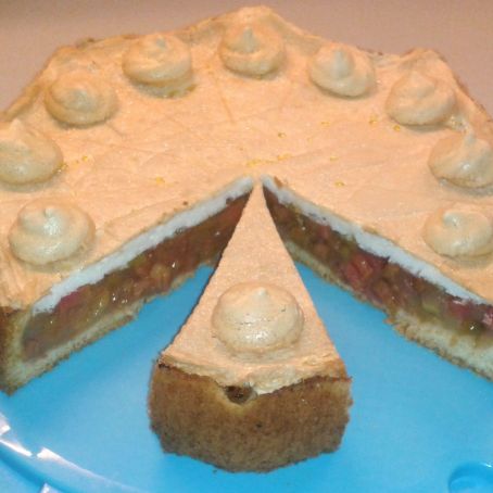 Rhabarberkuchen mit Baiser