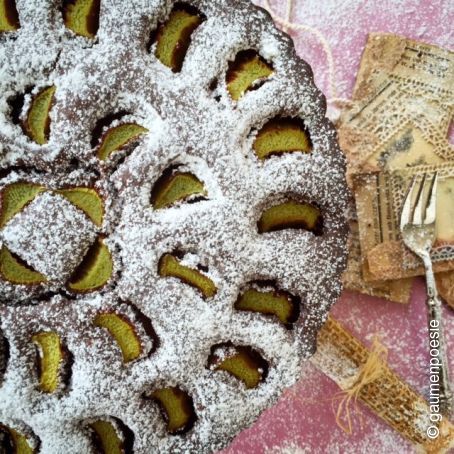 Schokokuchen mit Rhabarber