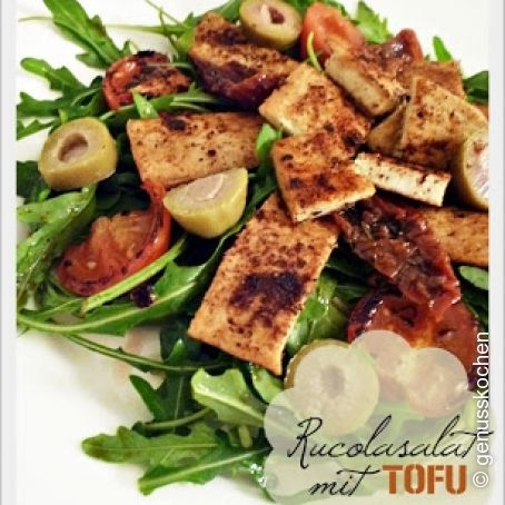 Rucolasalat mit Tofu