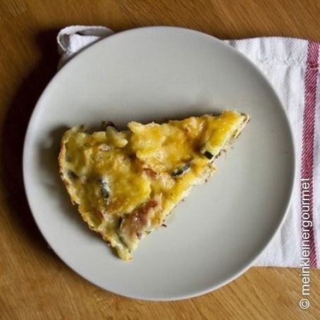 Schinken und Zucchini Frittata