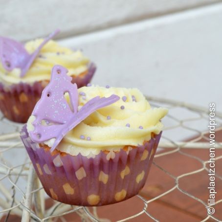 Helle Schmetterlings-Cupcakes