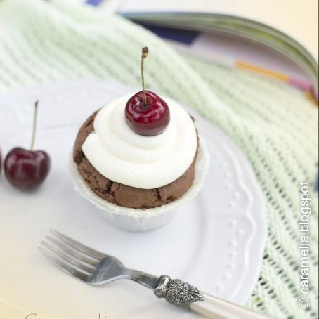 DoubleChocolateCherry Cupcakes