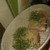 Gedämpfter Schweinebauch mit kros ser Schwarte Kreuzkümmel-Soja-Reduktion, einer Kartoffel-Mousseline und gla sier ten Möhren - Schritt 1