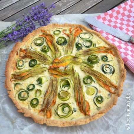 Tarte fleur de Courgette - Zucchini Tarte