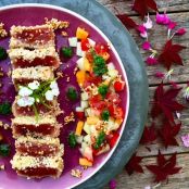 Thunfischsteak mit Melonensalat