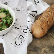 Salat auf TIROLER ART mit KARTOFFELN, Rucola, SERRANO Schinken und Tomaten! - Schritt 1