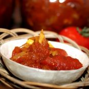 Tomaten Chutney mit Aepfeln