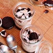 No bake Cheesecake - Kokos - Banana mit Oreos im Glas