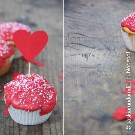 Muffins zum Valentinstag