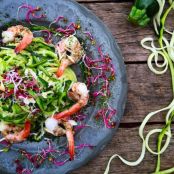 Zudeln - Zucchini Nudeln mit Shrimps