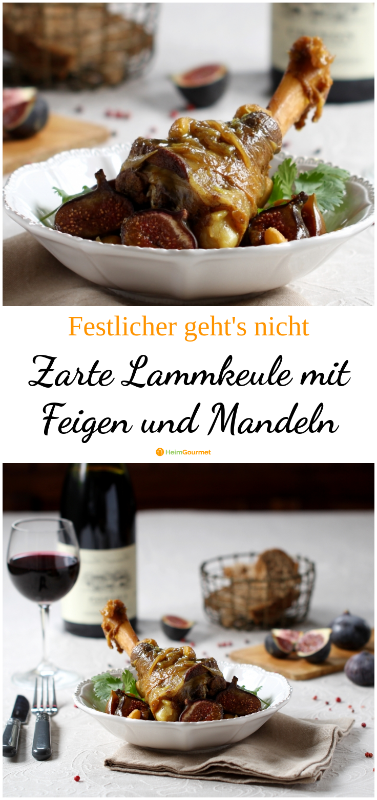 Festlicher geht&amp;#39;s nicht: Zarte Lammkeule mit Feigen und Mandeln