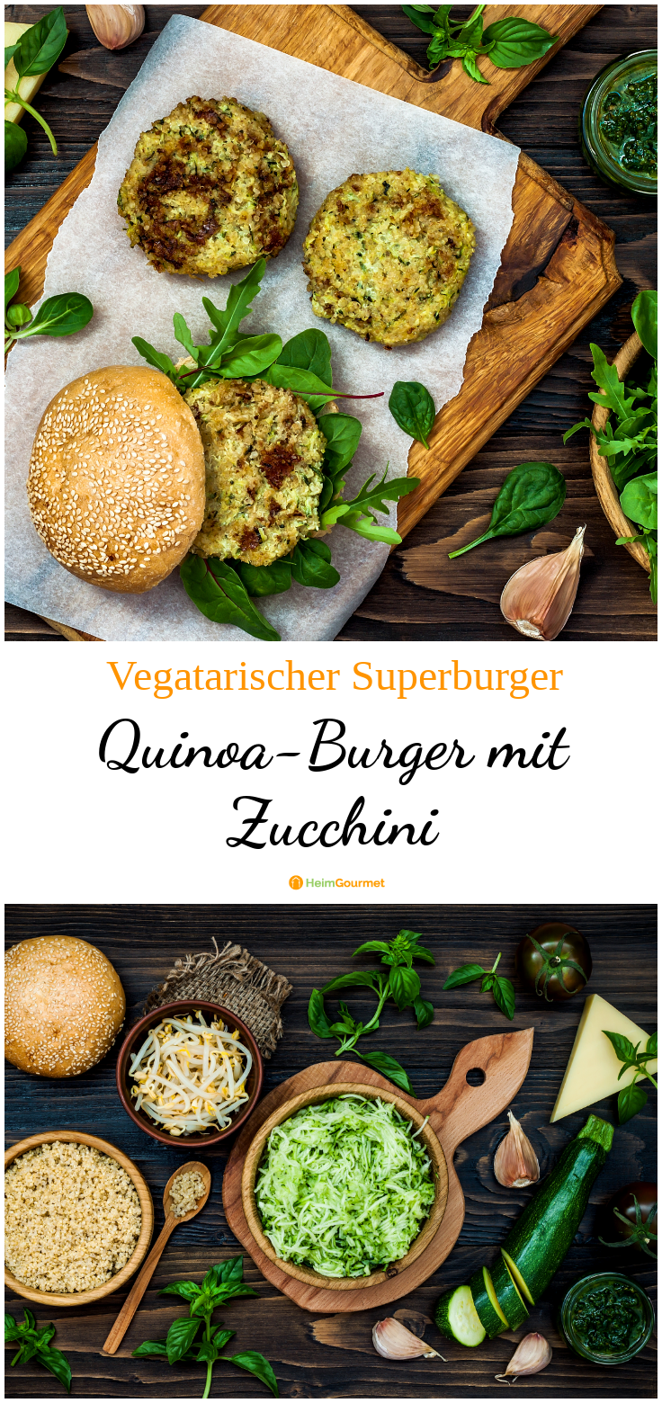 Unwiderstehlicher QUINOABURGER mit ZUCCHINI leicht, gesund und lecker!