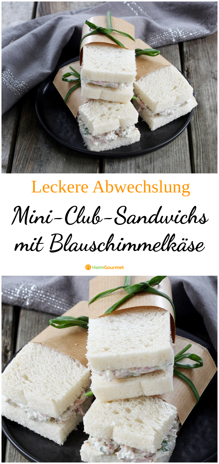 Ein Muss für&amp;#39;s Picknick: Mini-Club-Sandwichs mit Blauschimmelkäse