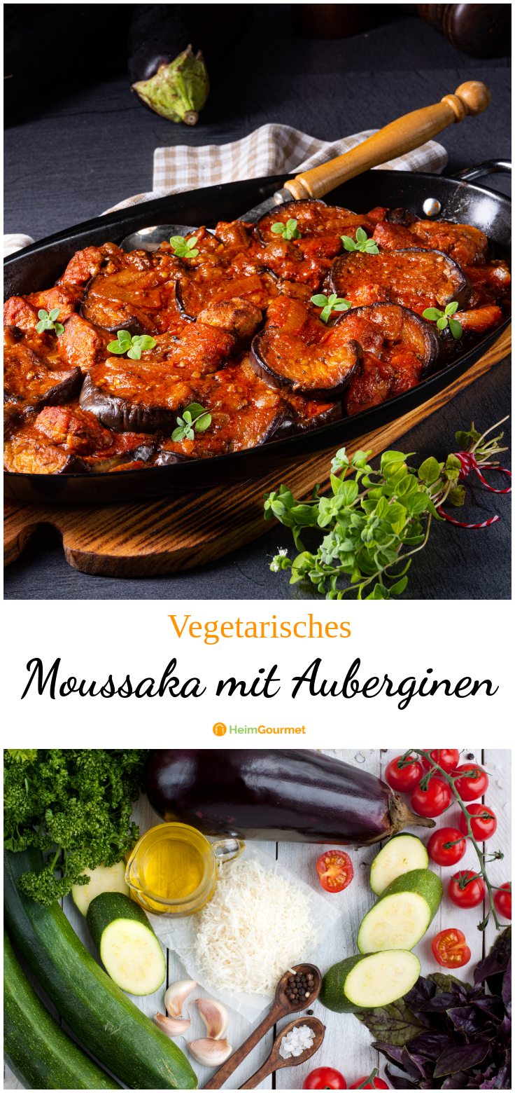 Vegetarisches Moussaka mit Aubergine