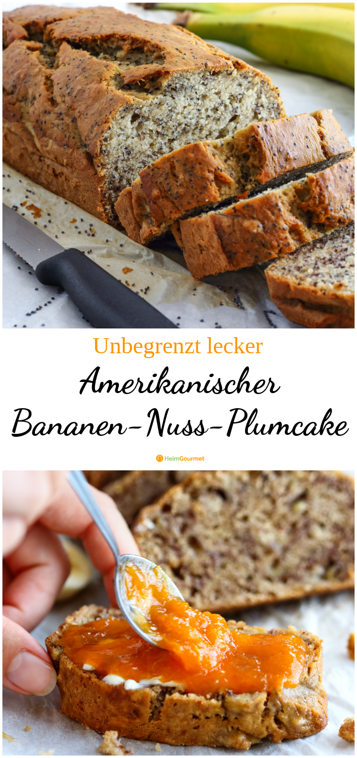 Amerikanischer Bananen-Nuss- Plumcake: der Kuchen unbegrenzter ...