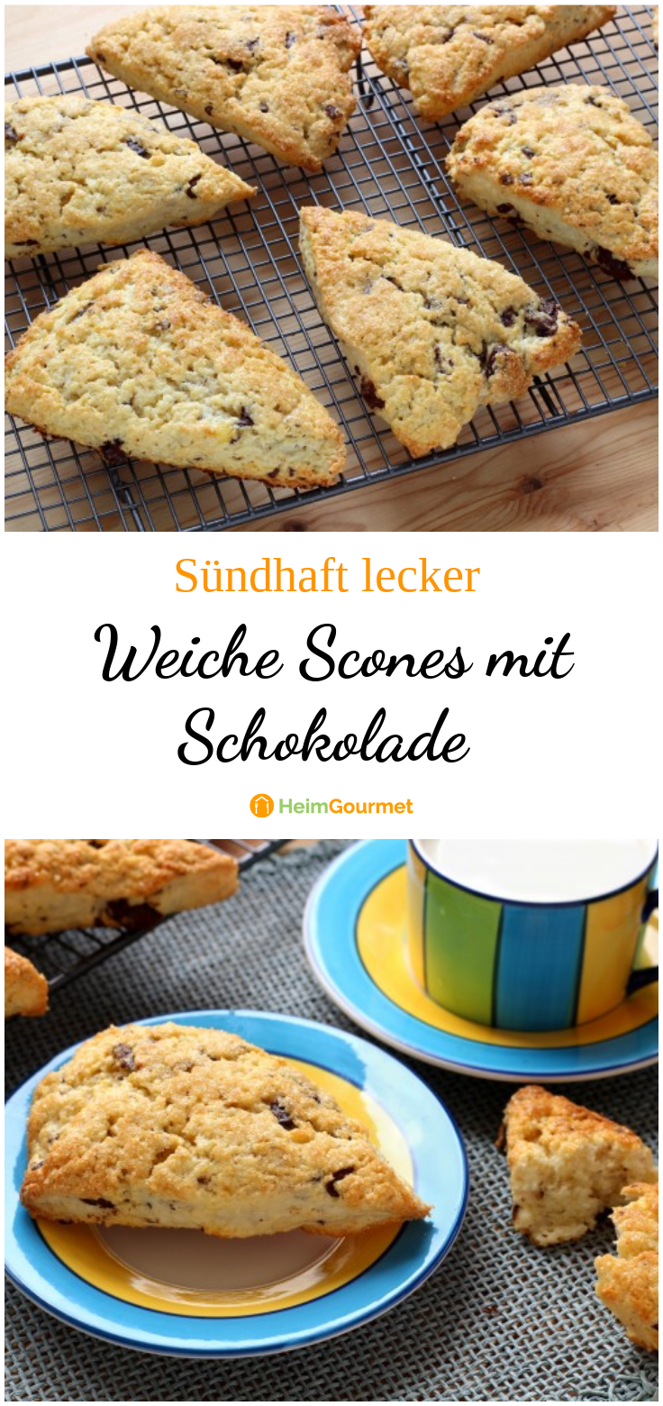 Weiche Scones mit Schokolade wie bei &amp;quot;Starbucks&amp;quot;