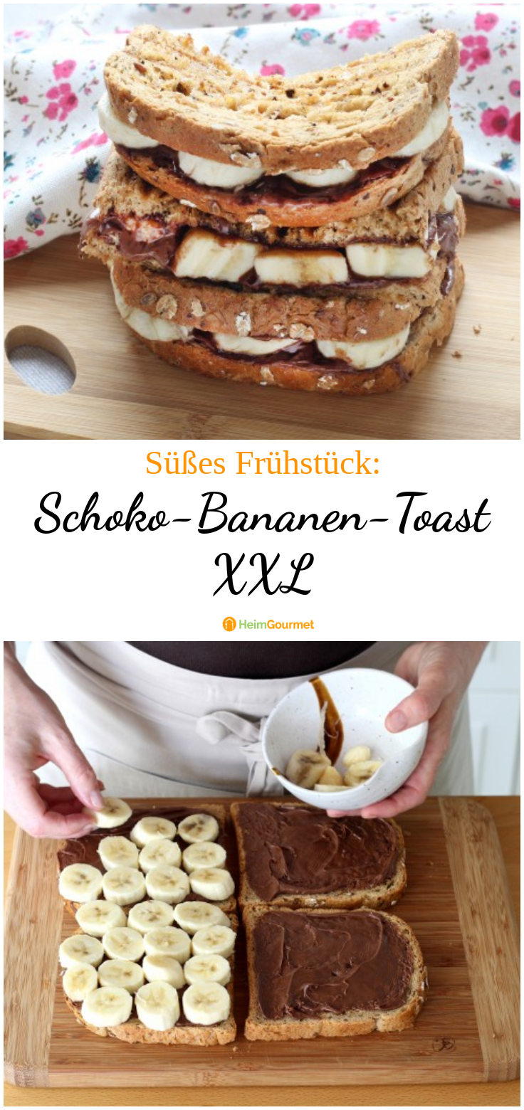 Süßes Frühstück: Nutella-Bananen-Toast XXL