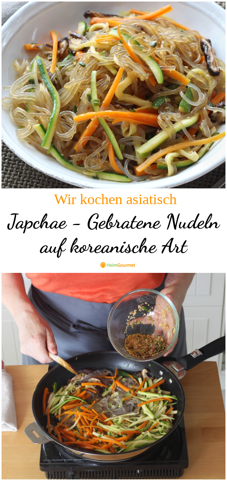 Japchae - Gebratene Nudeln auf koreanische Art
