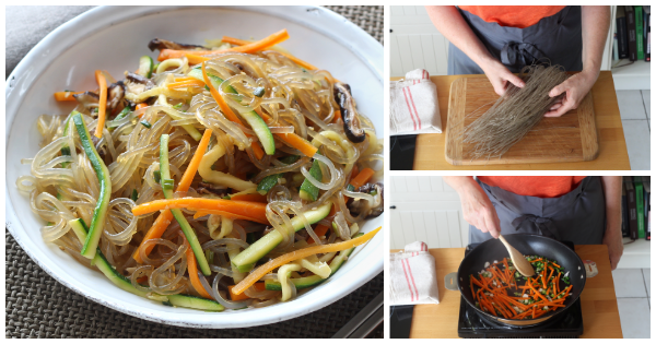 Japchae - Gebratene Nudeln auf koreanische Art