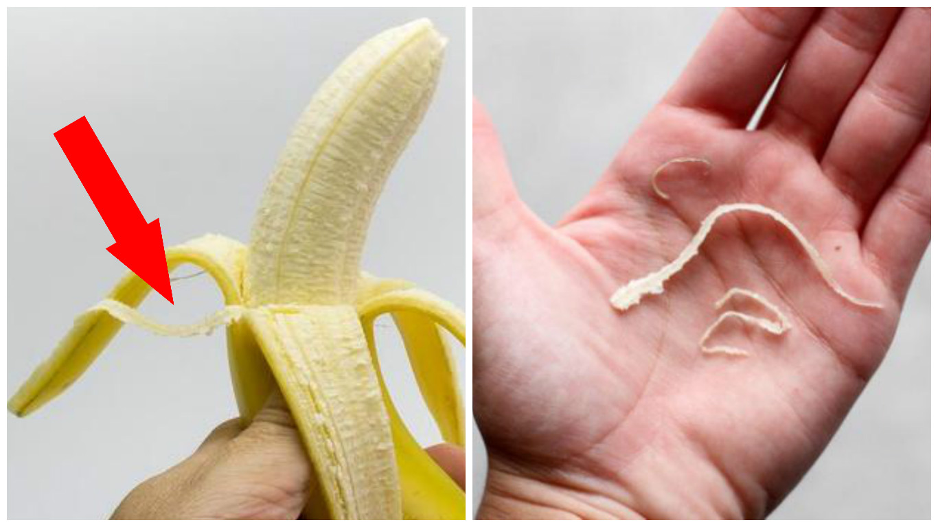 Wisst ihr, wofür die weißen Fäden in der Banane sind?